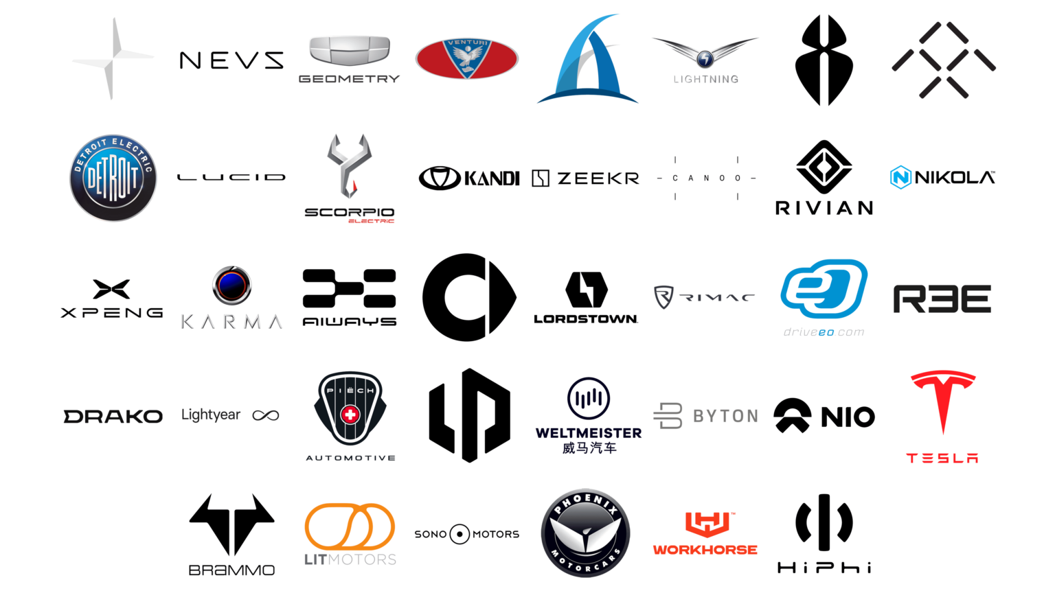 Electric Car Brands and sign, new logo meaning and history, PNG, SVG