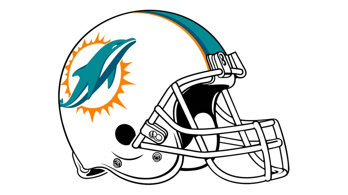 dolphins new logo on helmet