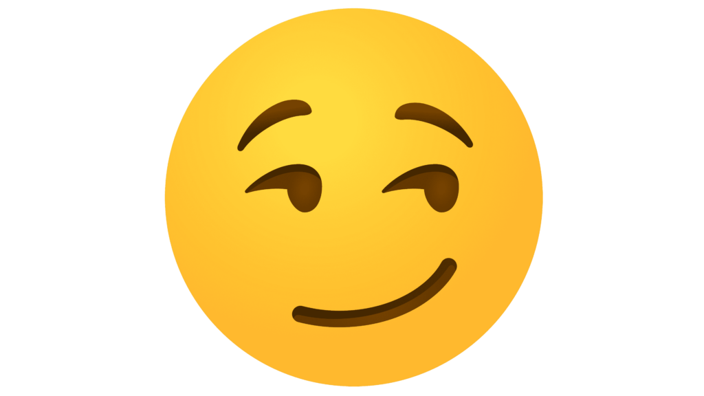 Smirk Emoji and sign, new logo meaning and history, PNG, SVG